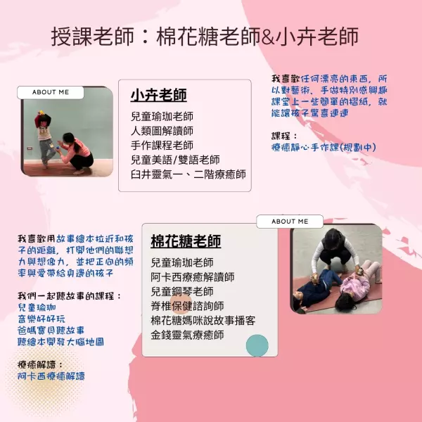 兒童瑜珈 老師介紹 棉花糖老師 小卉老師